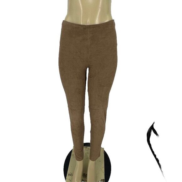 LYSSE Small Women Pull on Hi Waist Faux Suede Legging Pants 27” Inseam 22-3 - Picture 1 of 9